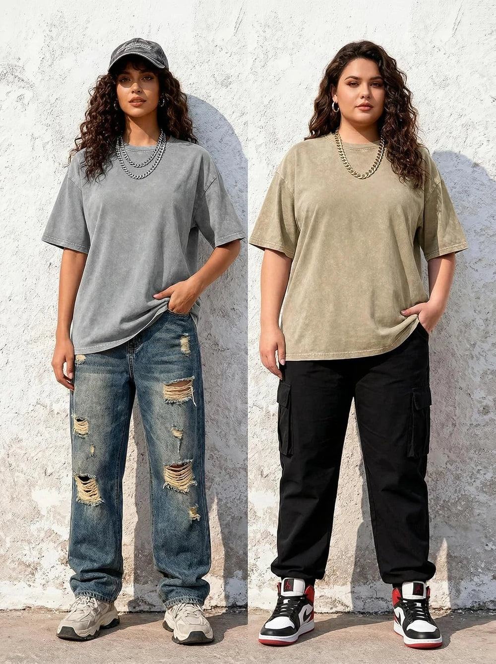 Vintage Washed Cotton Oversized T-Shirt