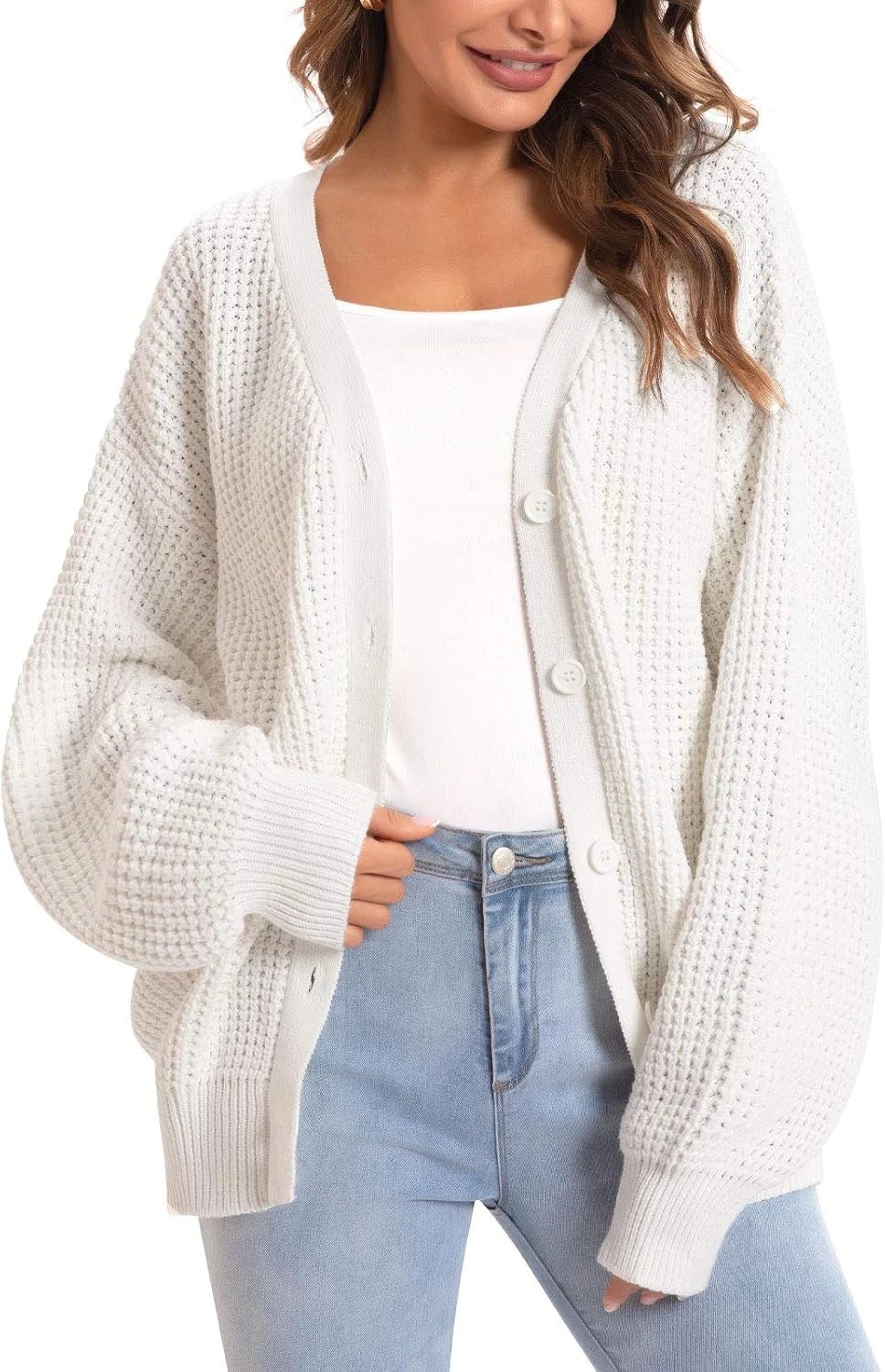 Oversized Cotton Cardigan Sweater