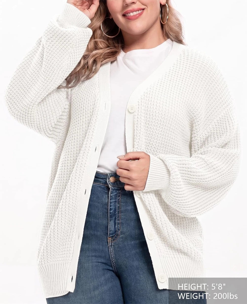 Oversized Cotton Cardigan Sweater