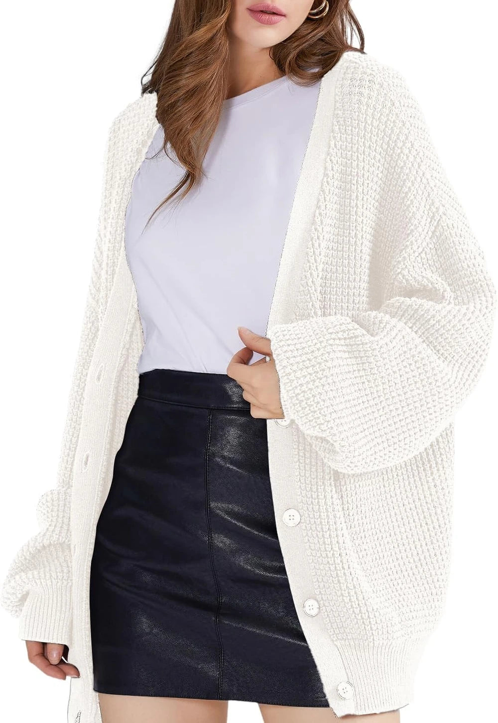 Oversized Cotton Cardigan Sweater