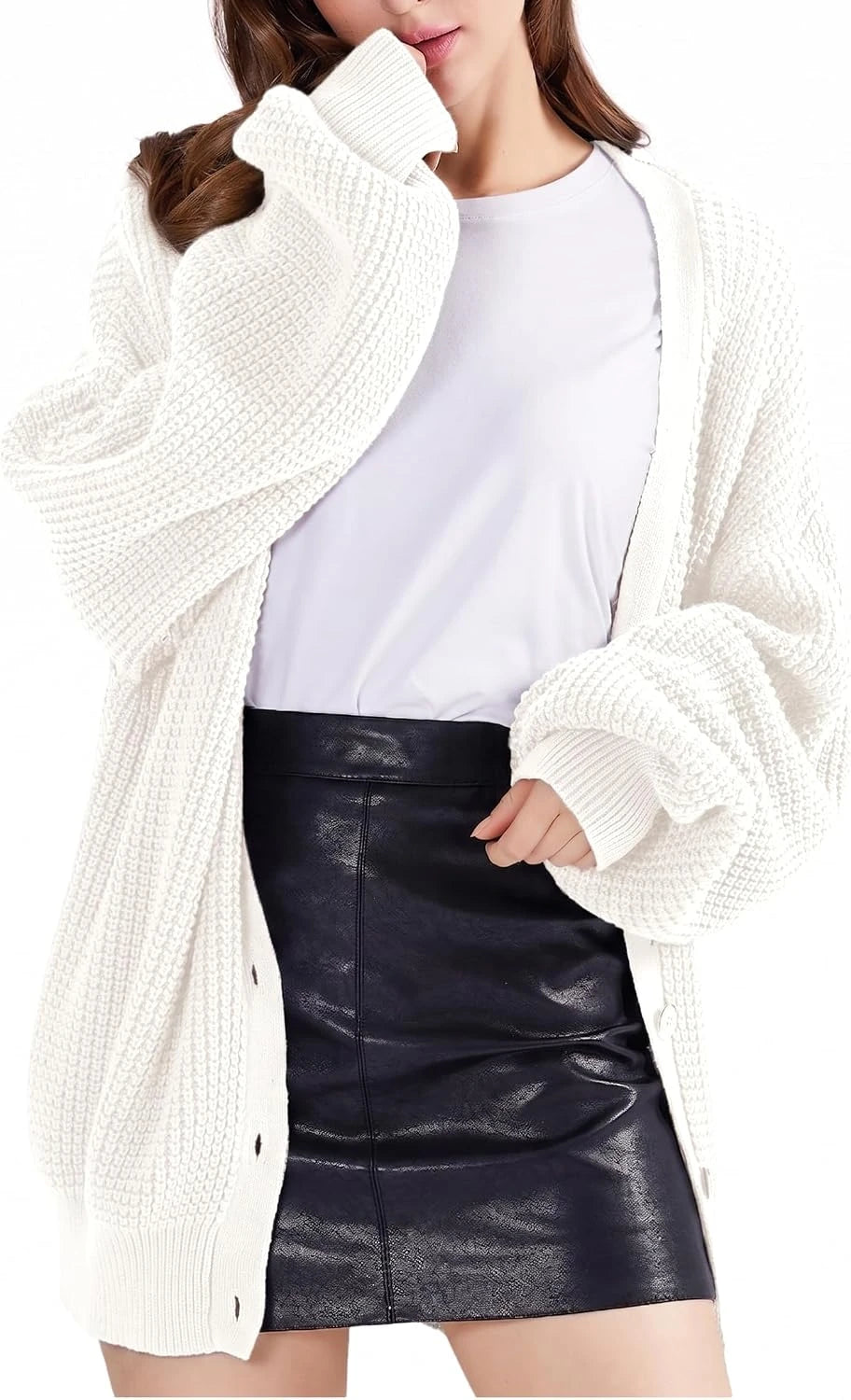 Oversized Cotton Cardigan Sweater