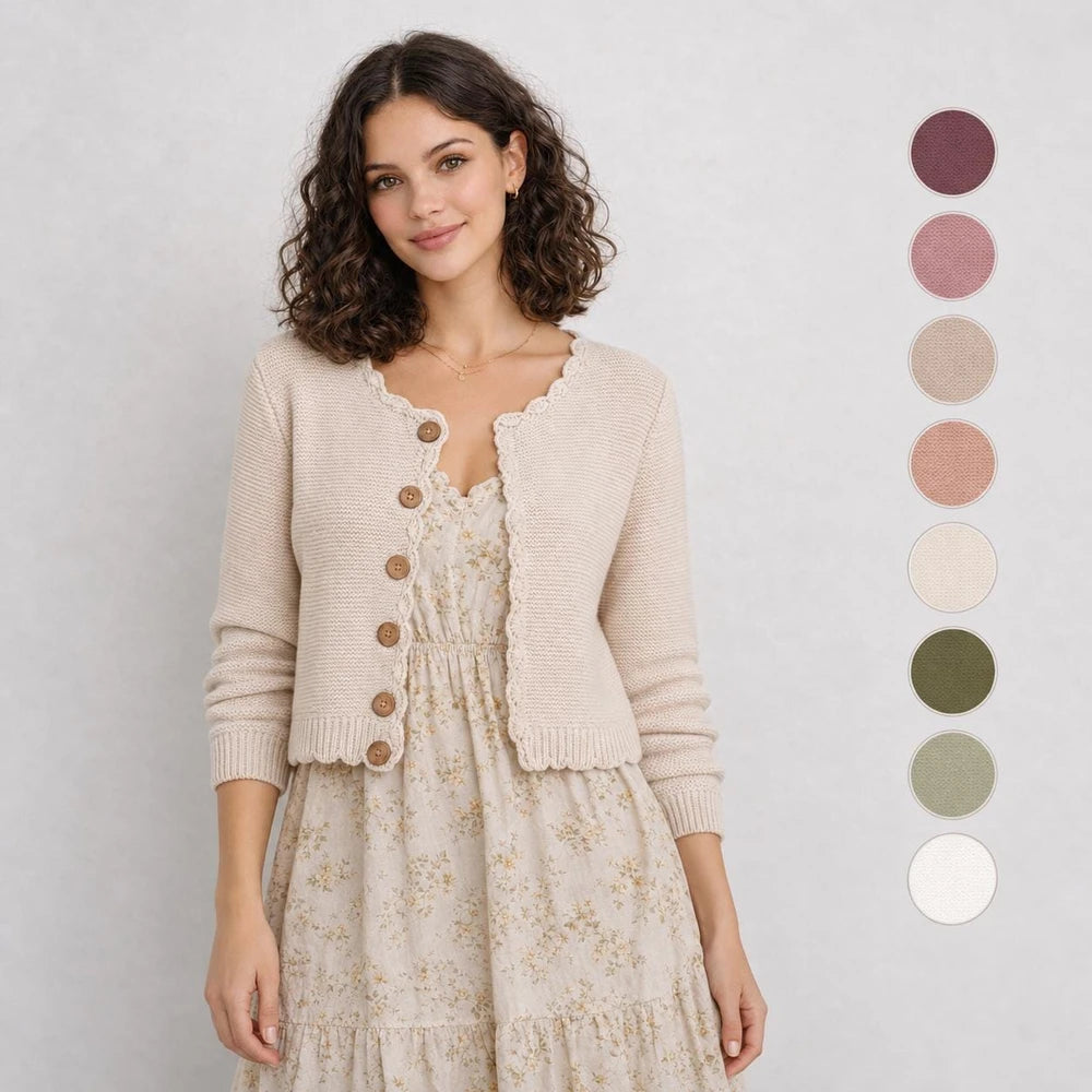 Sophia 100% Cotton Knit Cardigan