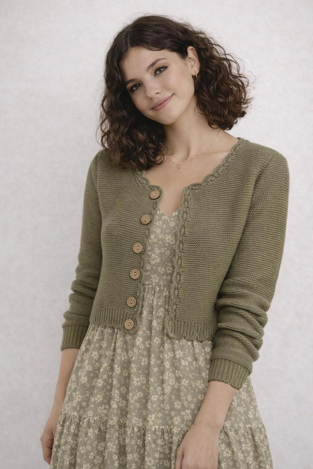 Sophia 100% Cotton Knit Cardigan
