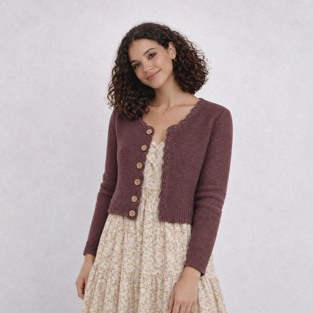 Sophia 100% Cotton Knit Cardigan