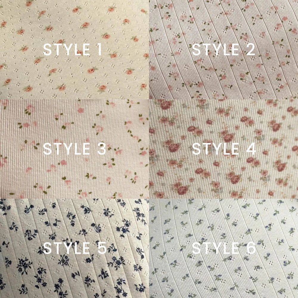 Floral Pointelle 100% Organic Cotton Lounge Shirt