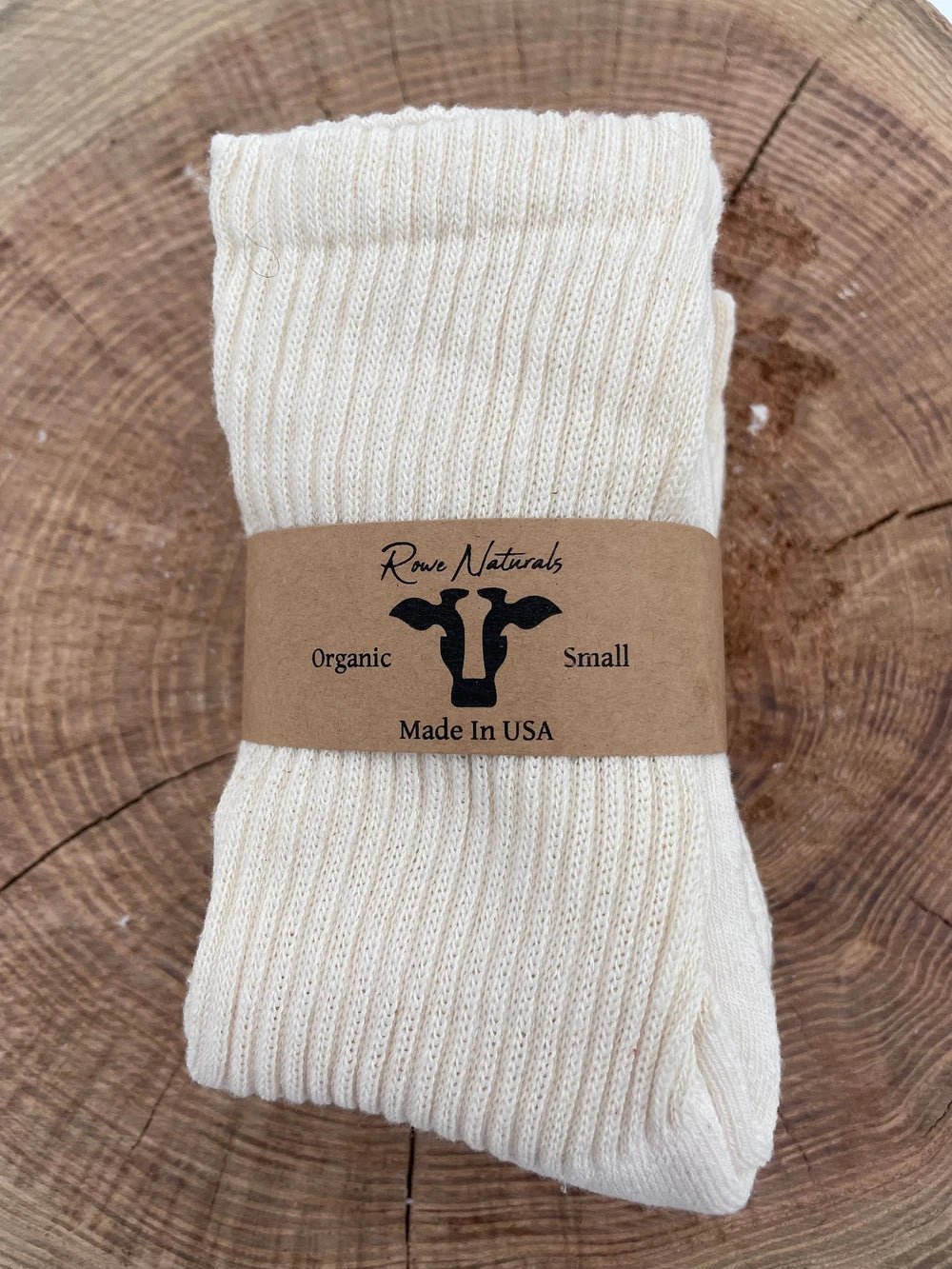 Unbleached Organic Cotton Crew Socks