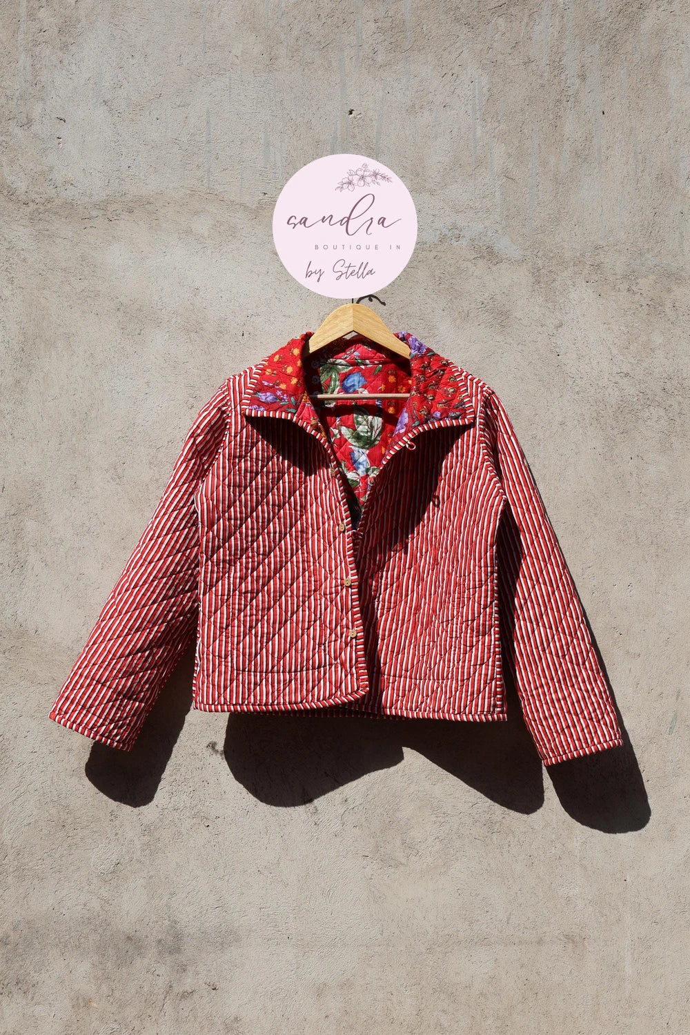 Quilted Patchwork 100% Organic Cotton Reversible Jacket