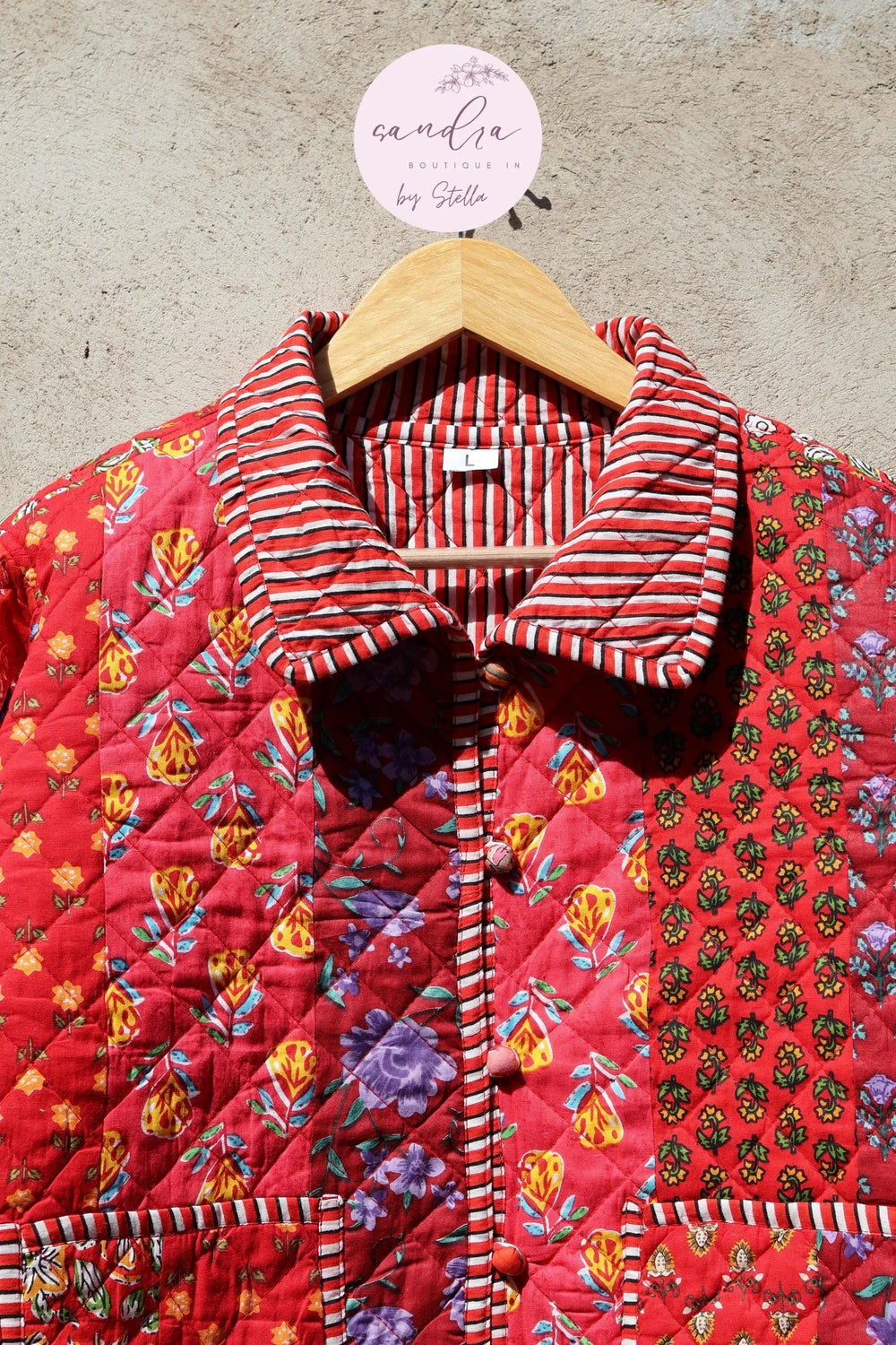 Quilted Patchwork 100% Organic Cotton Reversible Jacket