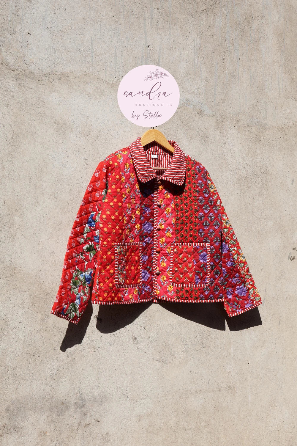 Quilted Patchwork 100% Organic Cotton Reversible Jacket