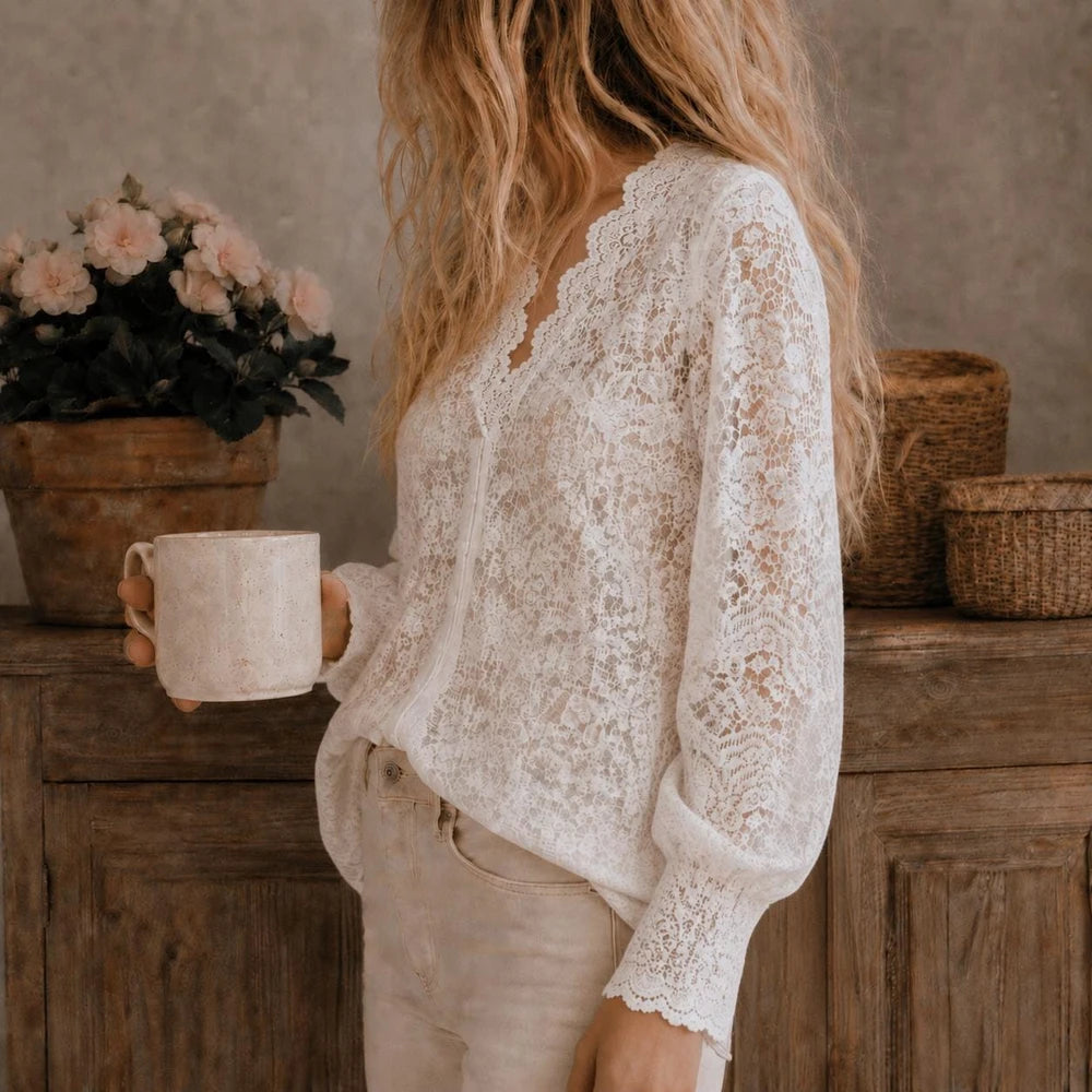 Handmade Scalloped Lace Blouse