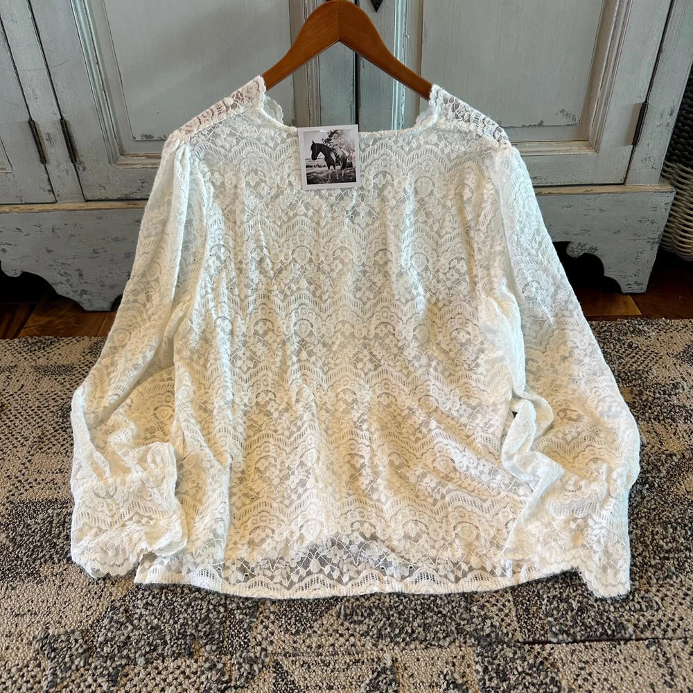 Handmade Scalloped Lace Blouse