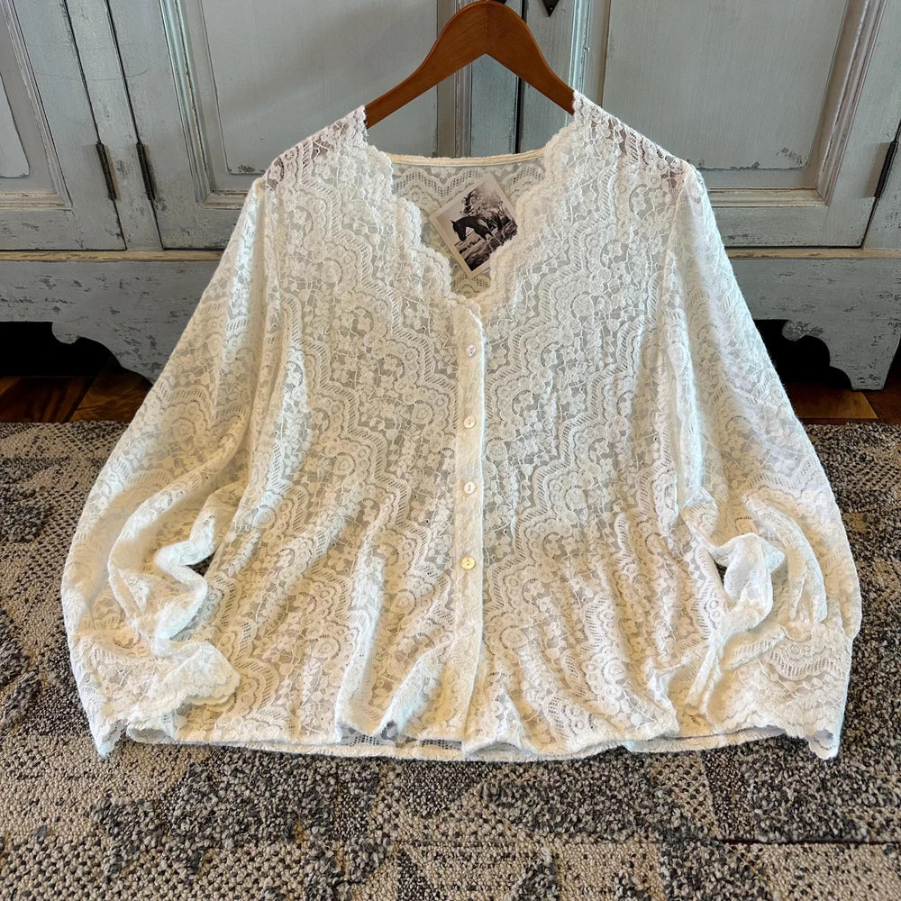 Handmade Scalloped Lace Blouse