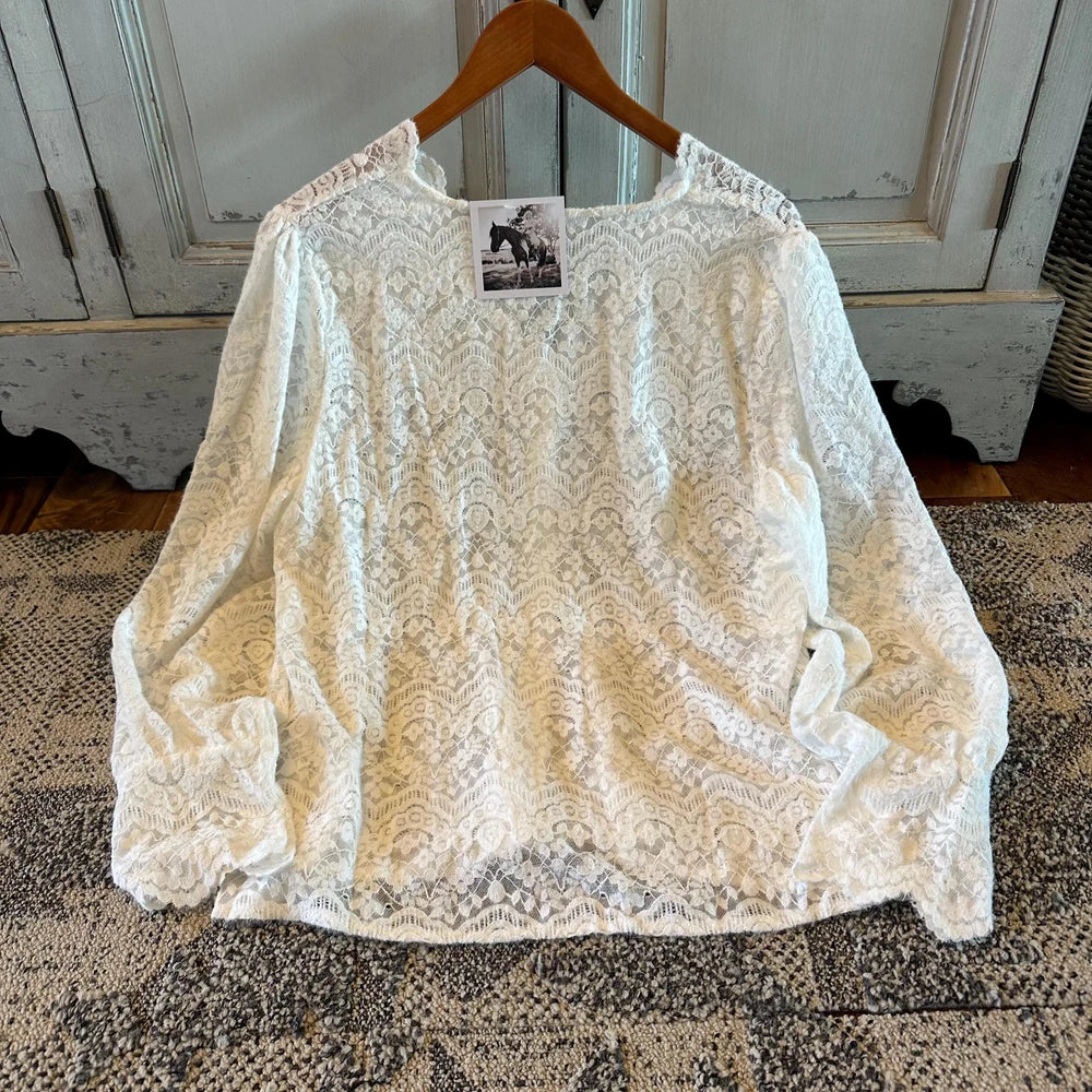 Handmade Scalloped Lace Blouse