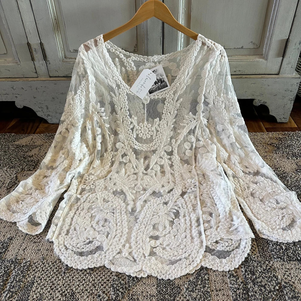 Crochet Lace Cotton Blouse