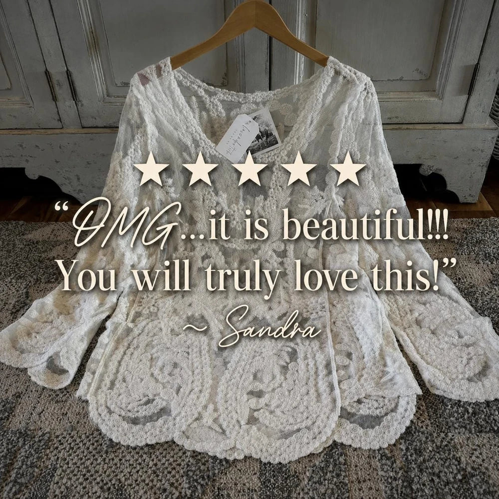 Crochet Lace Cotton Blouse