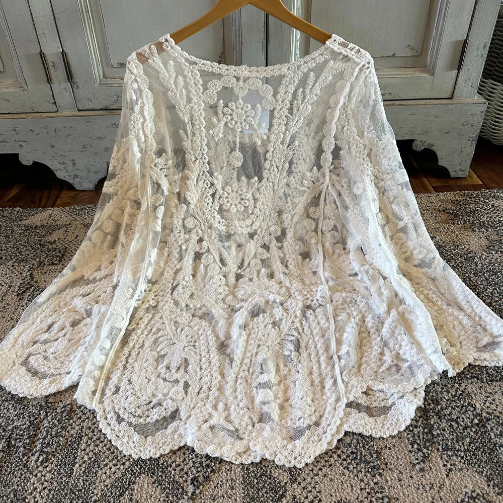 Crochet Lace Cotton Blouse